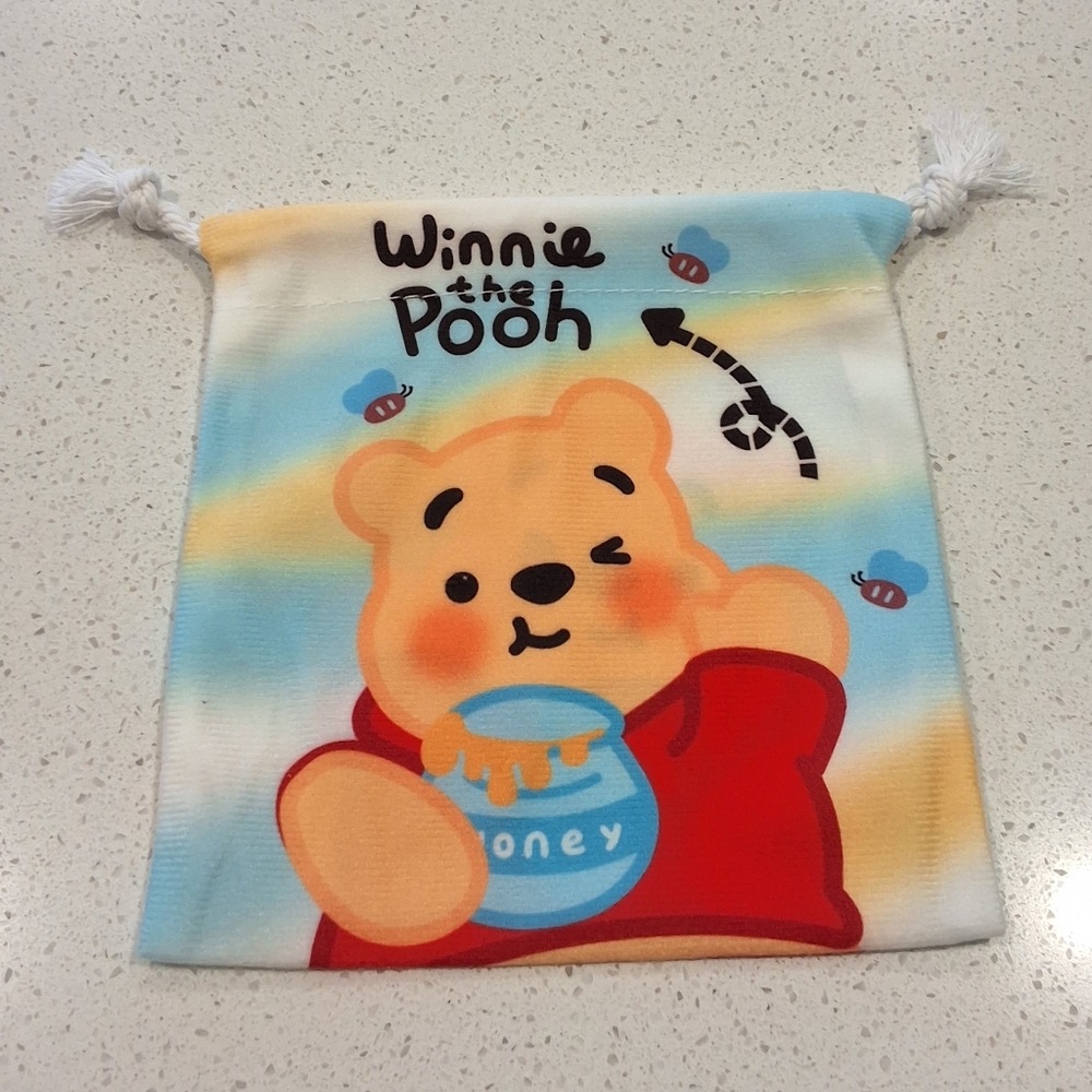 Winnie The Pooh With Honey Jar Drawstring Pouch, New
